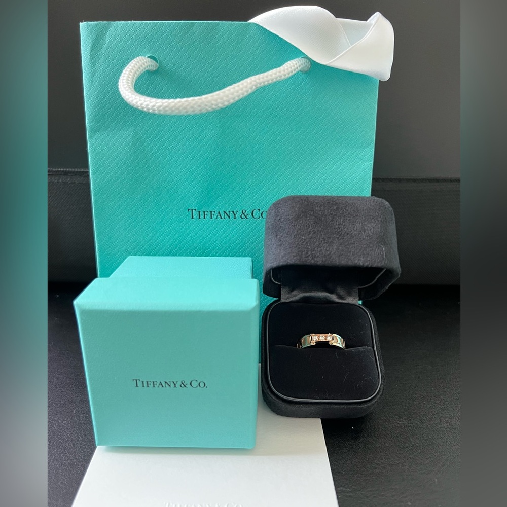 Tiffany & Co. Atlas Ring with Diamonds